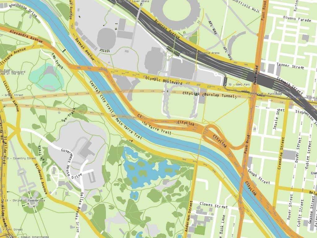 Yarra ટ્રાયલ નકશો