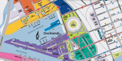 Docklands નકશો મેલબોર્ન